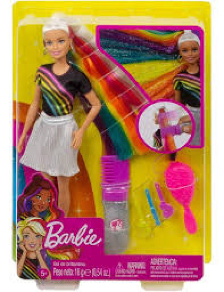 Barbie capelli arcobaleno