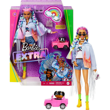 GRN29 BARBIE EXTRA TRECCE ARCOBALENO