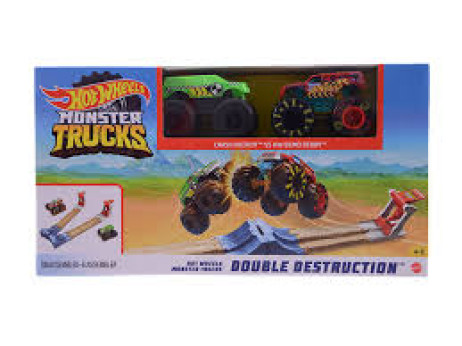 GYC80 HOTWHEELS MONSTER TRUCKS DOPPIA DISTRUZIONE      		