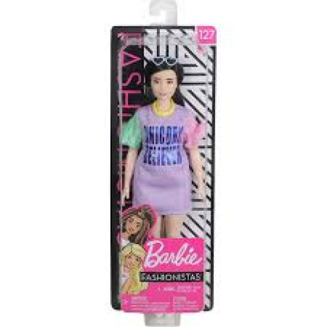 BARBIE FASHIONISTAS - BAMBOLA CON ABITO LILLA 127