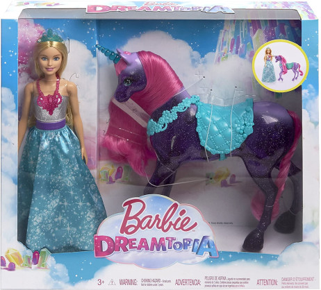 Barbie FPL89 - Bambola e unicorno Dreamtopia