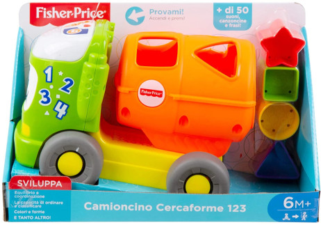 Fisher-Price- Camioncino Cercaforme 123, Colori e Numeri,GFY39
