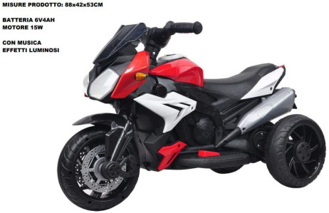 Moto Elettrica Sport Rosso ODG 865 6V 4AH