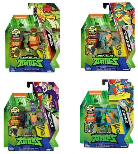 Turtles Rise off Pers. Base Ass.2 Personaggi E Playset Maschili