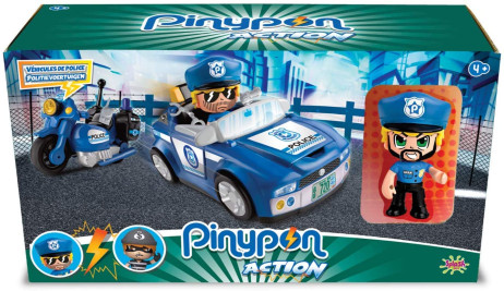 Giochi Preziosi Pinypon Action 2 Veicoli Polizia con Personaggio e Accessori