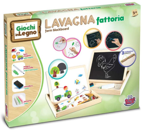 Lavagna Legno 2 in 1 Fattoria