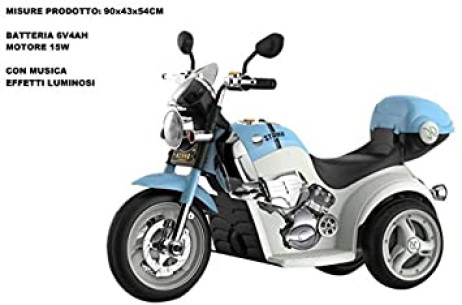 ODG Moto elettrica Piaggio Grillo 6V - Celeste