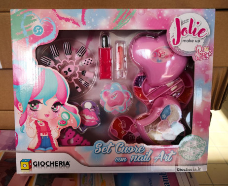 JOLIE MAKE UP SET CUORE CON NAIL ART PRINCY BELLA