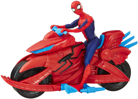 Spider-Man Personaggio con Veicolo Moto, Action Figure