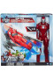 marvel 30 cm ironman con veicolo