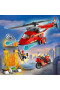 LEGO City Fire Elicottero di Soccorso Antincendio, Playset con Motocicletta e Minifigure di Pompiere e Pilota, 60281