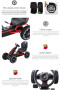 GO KART PER BAMBINI A PEDALI FRENO E FRIZIONE ABARTH ROSSO 