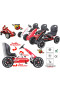 GO KART PER BAMBINI A PEDALI FRENO E FRIZIONE ABARTH ROSSO 