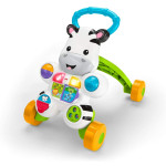 Fisher Price DLD91Zebra Primi Passi Spingibile, Giocattolo con musica e suoni, per Bambini di 6 + Mesi, Multicolore