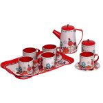 Set Thè Caffè Metallo Rosso