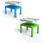 TAVOLO CON GAME HOCKEY REMOVIBILE BLU