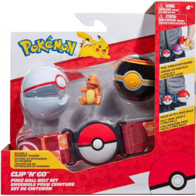 CLIP N GO POKE BALL SET CINTURA - CHARIZARD