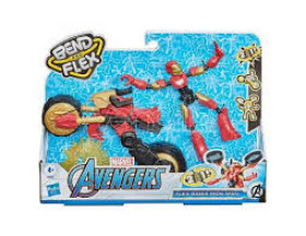 AVENGERS BEND AND FLEX IRONMAN CON VEICOLO 