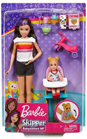 Barbie Skipoer Babysitter con seggiolone