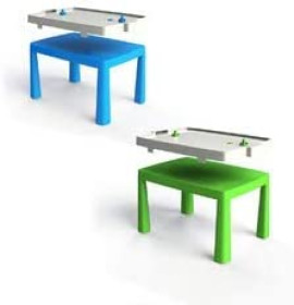 TAVOLO CON GAME HOCKEY REMOVIBILE BLU