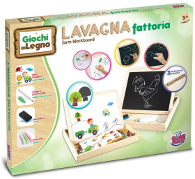 Lavagna Legno 2 in 1 Fattoria