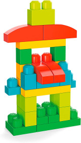 Mega Bloks Pacco Eco con 100 Pezzi da Costruzione, Stimola la creatività, Giocattolo per Bambini 1+ Anni, GFG21