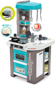 Smoby- Cucina Nuova Studio Bubble Blu Tiffany Elettronica, 311043