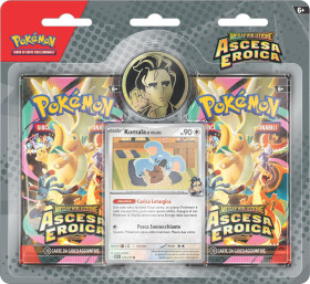 Pokemon Blister 2 Buste Ascesa Eroica + 1 Carta Promozionale Di Komala Di Ubaldo 